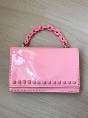 Steve Madden Pink Patent Mini Top-Handle Crossbody Bag